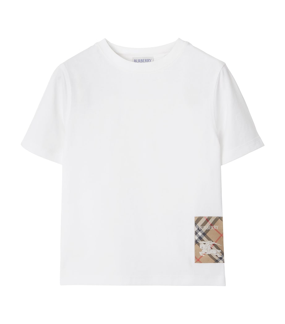 Burberry Kids Cotton Check-Label T-Shirt (3-12 Years)