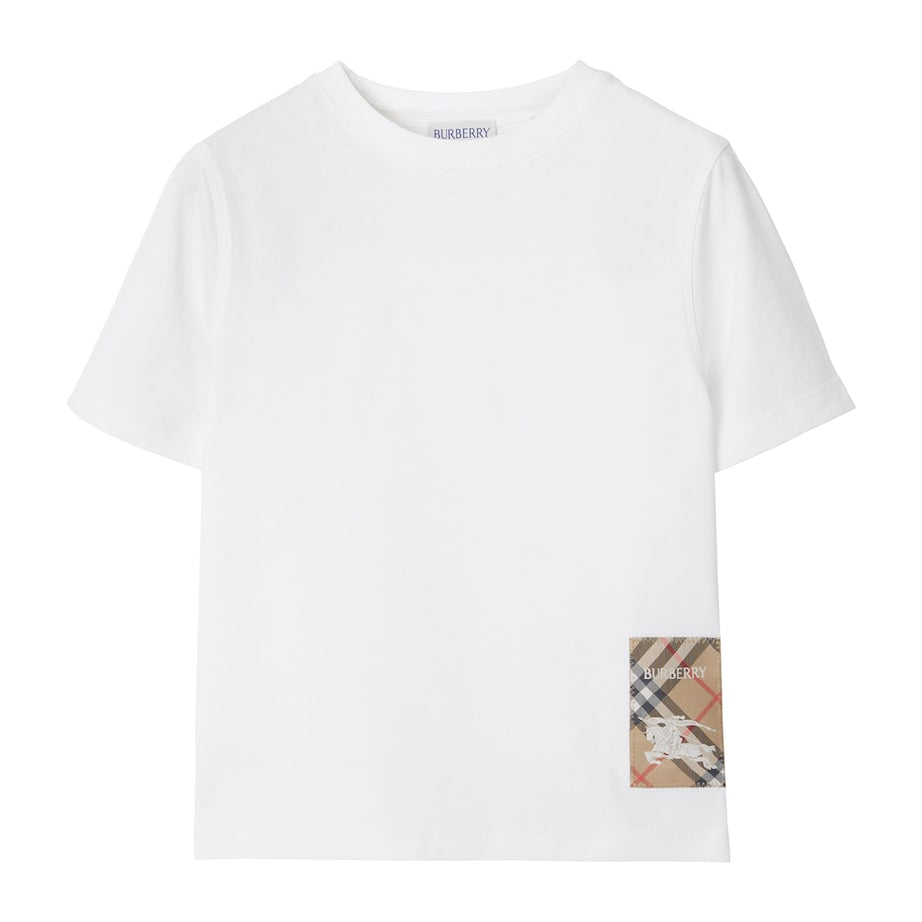 Burberry Kids Cotton Check-Label T-Shirt (3-12 Years)