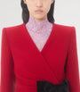 Valentino Red Virgin Wool Bow Blazer