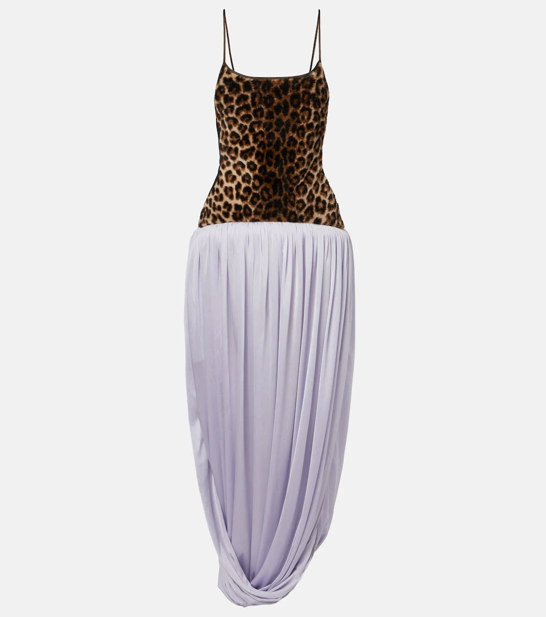 Jacques Wei - Leopard-print draped maxi dress