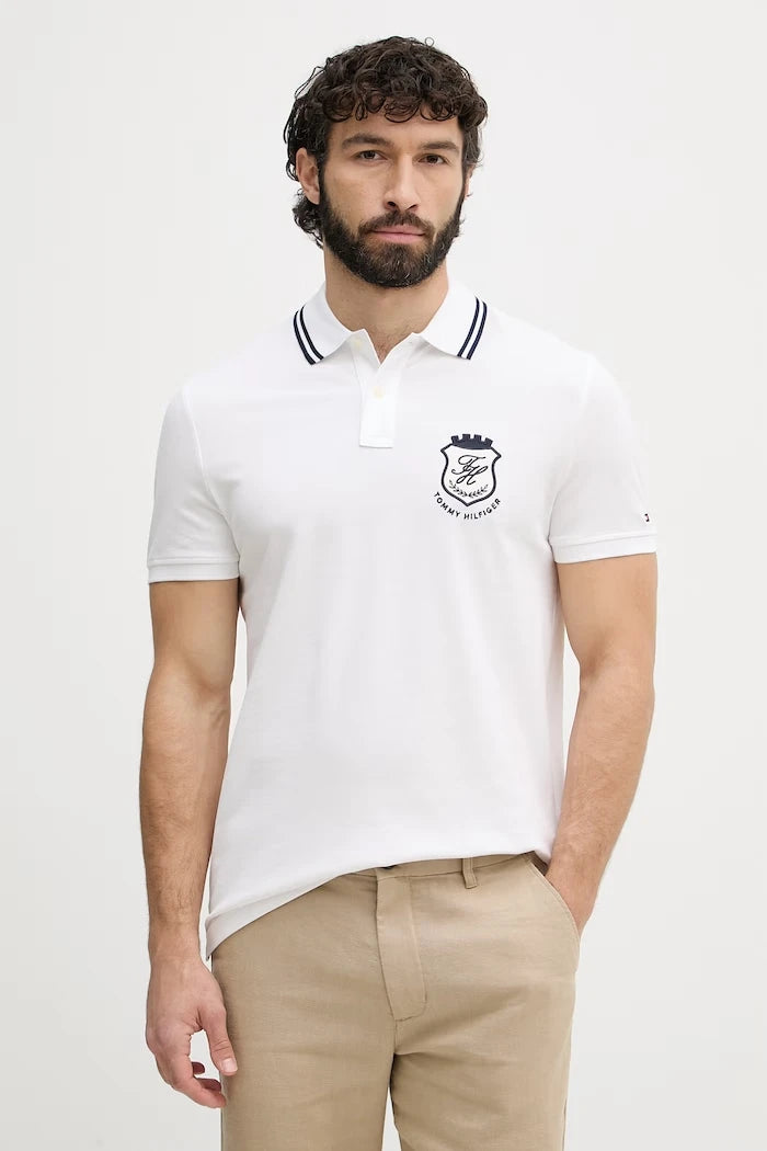 Tommy Hilfiger erkek pamuklu yakalı tişört