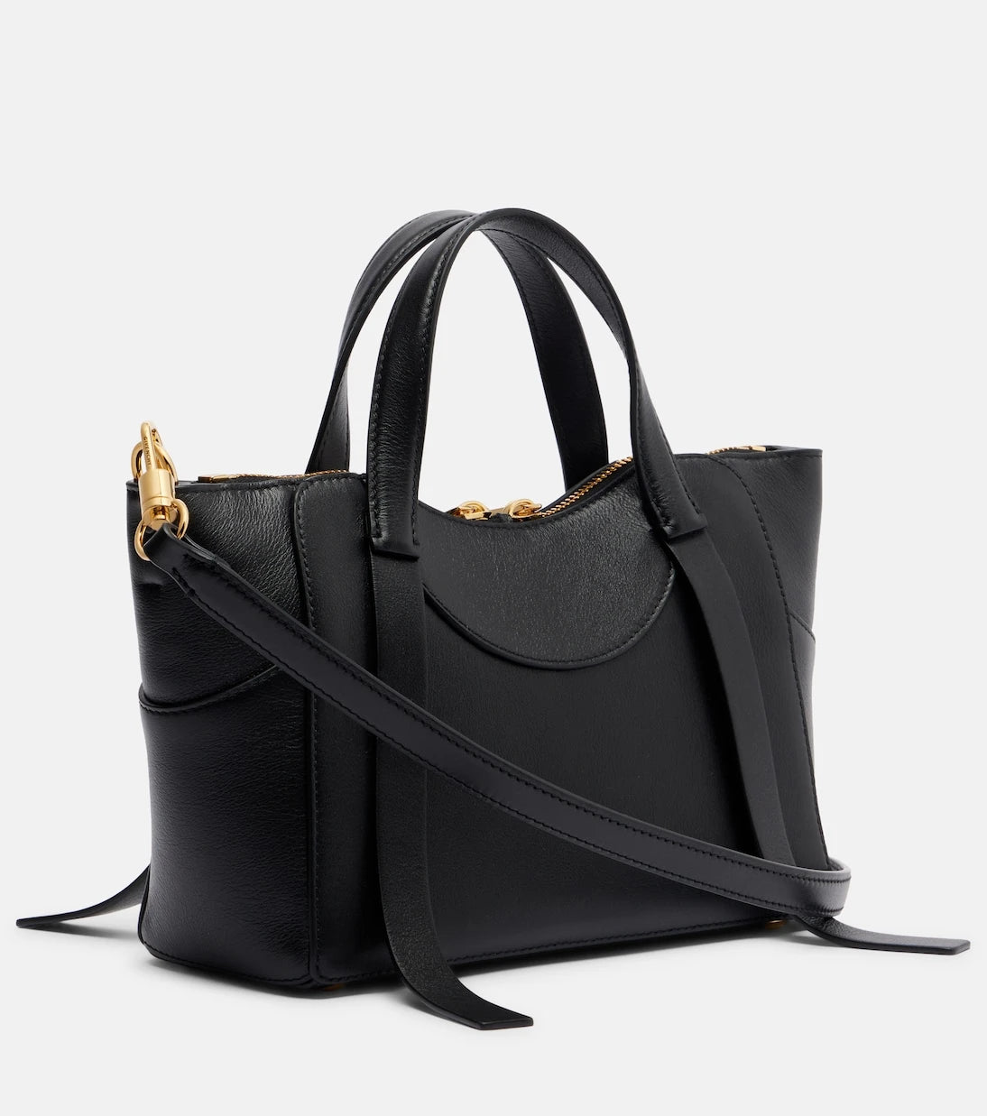 Givenchy - حقيبة توت The Snatch الصغيرة من الجلد