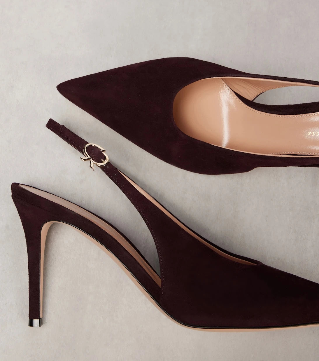 Gianvito Rossi - Robbie suede slingback pumps