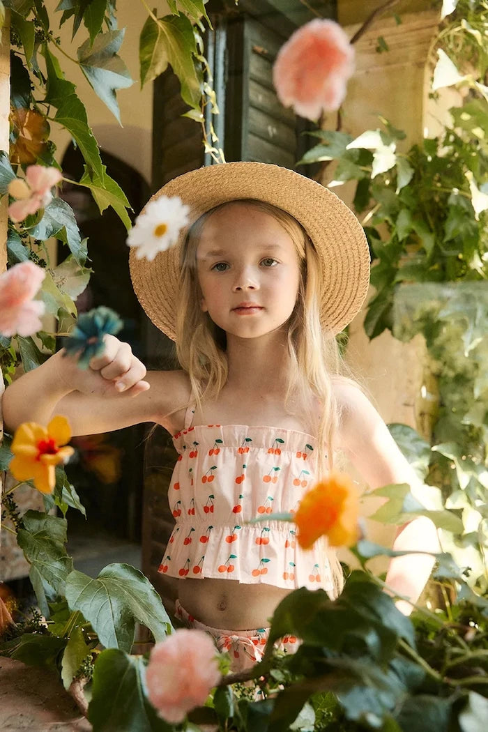 Детски памучен топ Tinycottons CHERRIES TOP