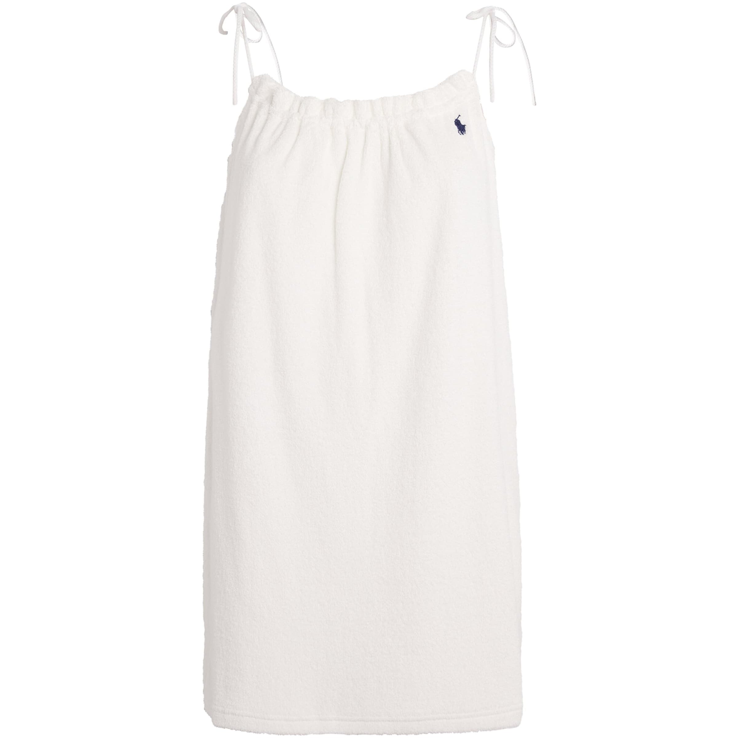 Polo Ralph Lauren Logo Terry Towelling Mini Dress White