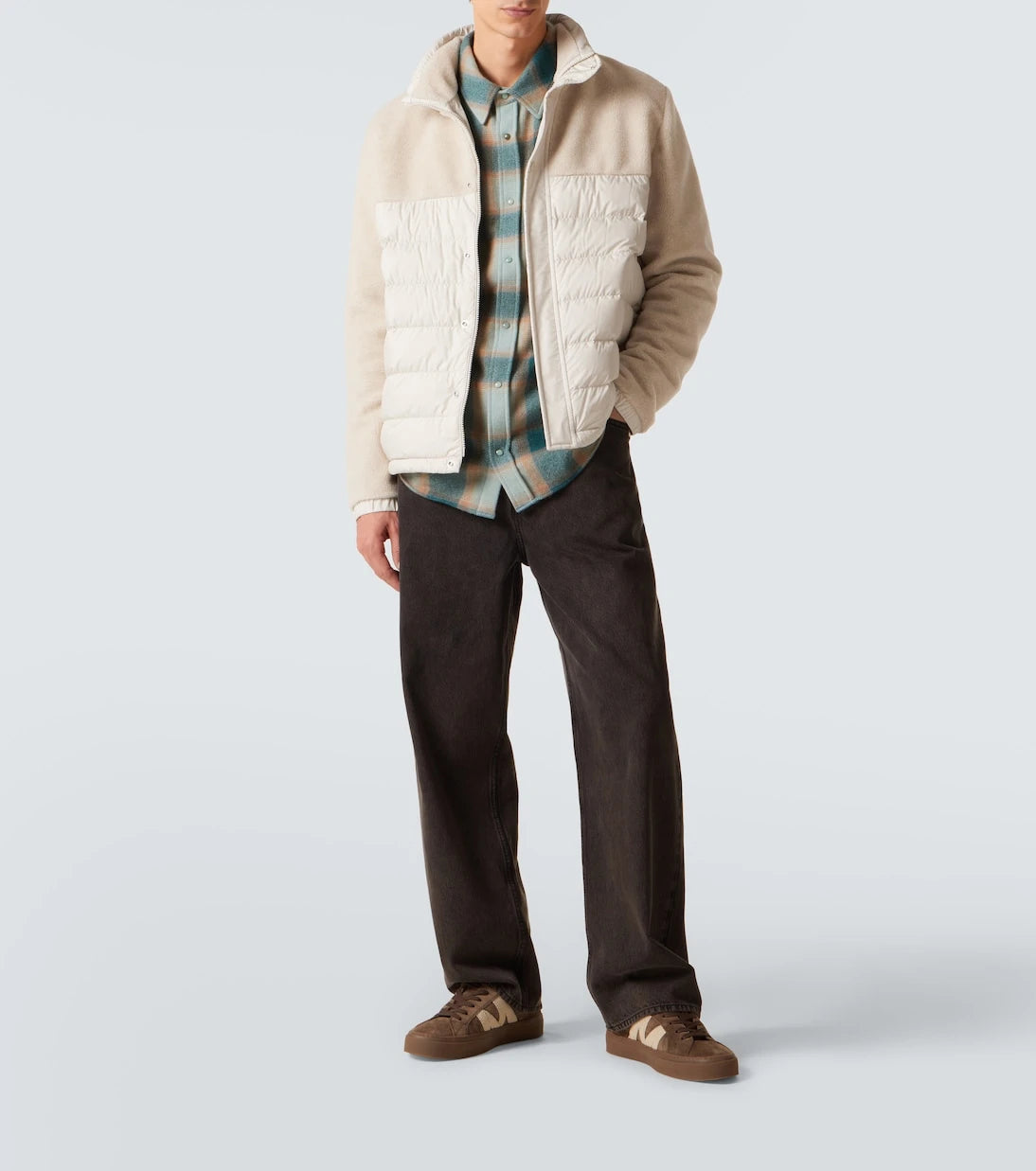 Moncler - Mistral fleece-paneled down jacket