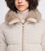Agnona Beige Cashmere Padded Jacket