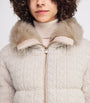 Agnona Beige Cashmere Padded Jacket