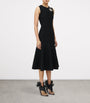 McQueen Black Embroidered Banshee Midi Dress