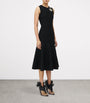 McQueen Black Embroidered Banshee Midi Dress