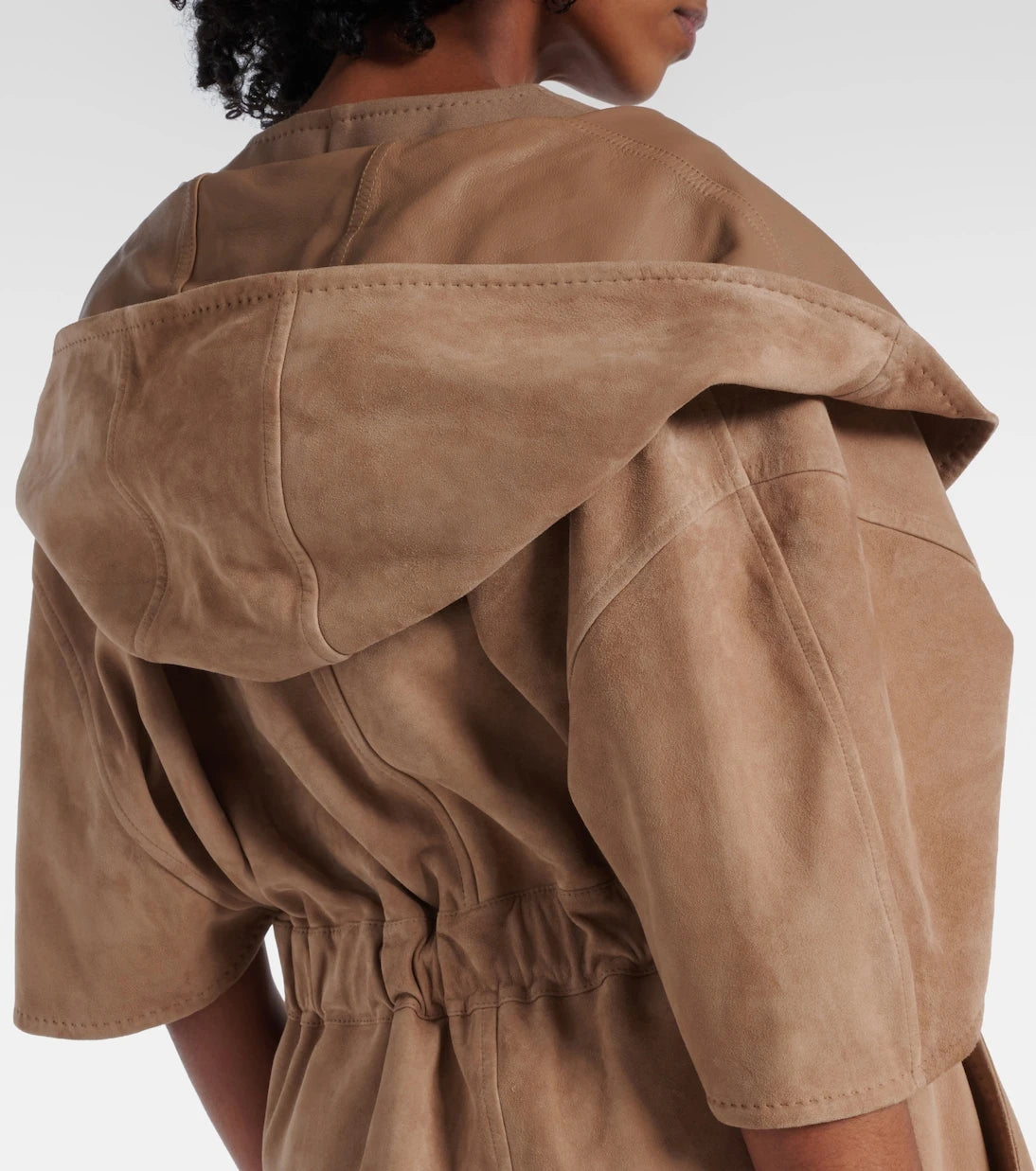 Max Mara - Chiffon suede wrap jacket