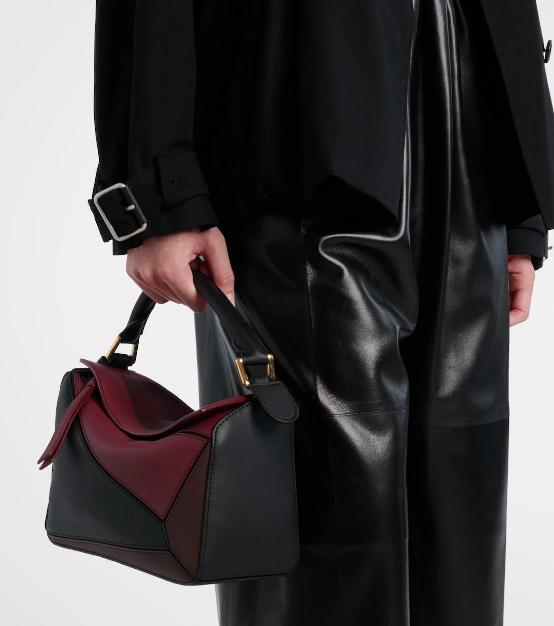Loewe - x Albers Puzzle Small leather tote bag