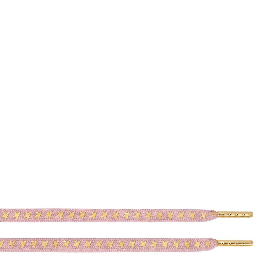 Golden Goose Pink Star Print Laces