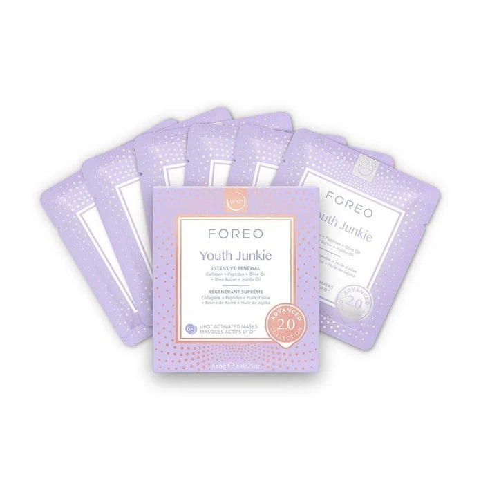 FOREO UFO Masks Youth Junkie 2.0 Yaşlanma Karşıtı Aktif Maske (6 Adet)