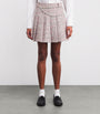 Self-Portrait Pink Bouclé Pleated Mini Skirt