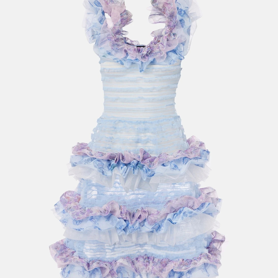 Susan Fang - Ruffled tulle midi dress