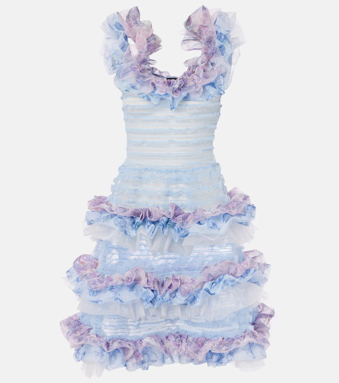 Susan Fang - Ruffled tulle midi dress