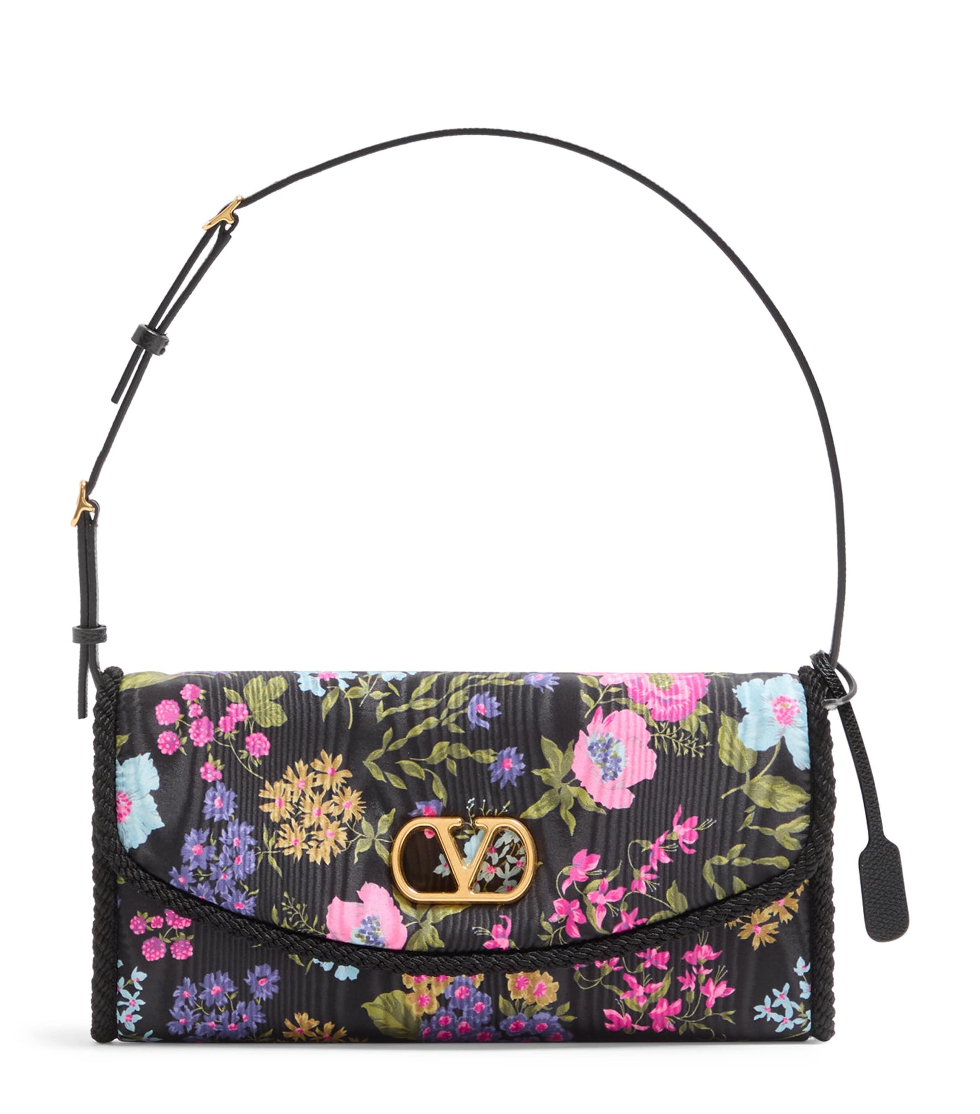 Valentino Garavani Small Moiré Papier Floral Shoulder Bag