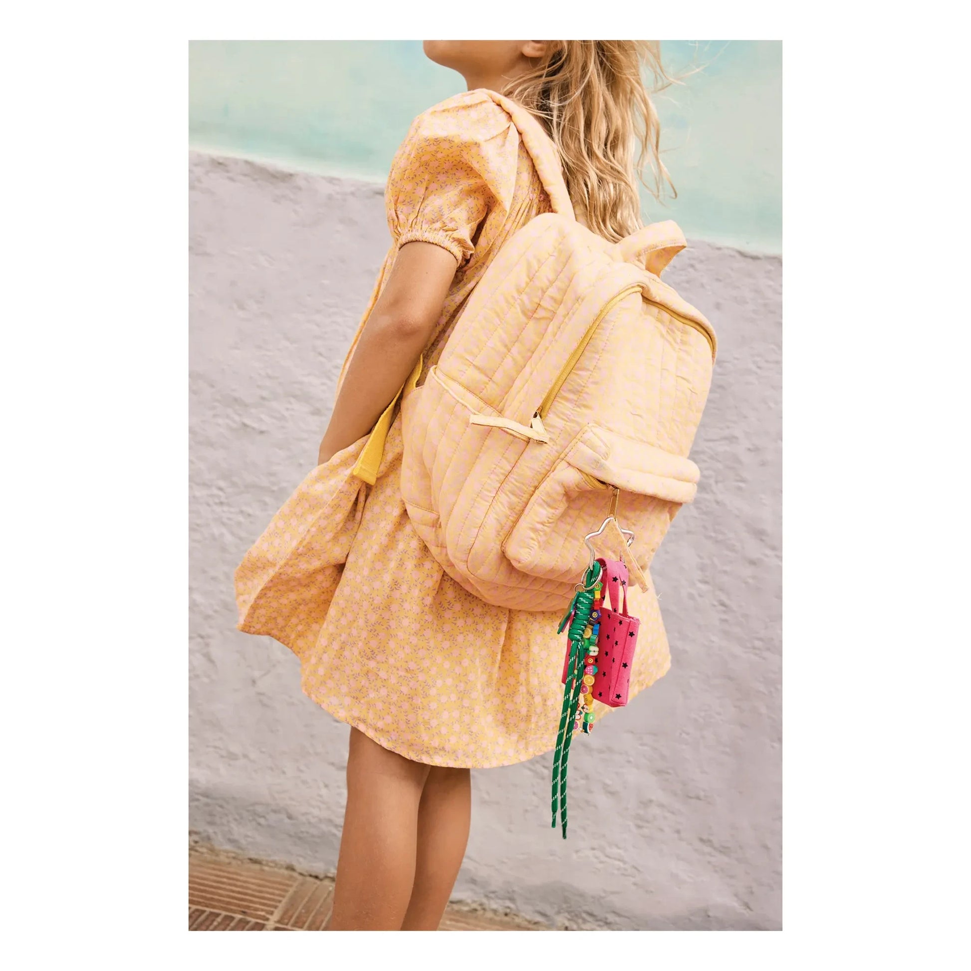 Bonton - PM Fleuri Backpack | Yellow