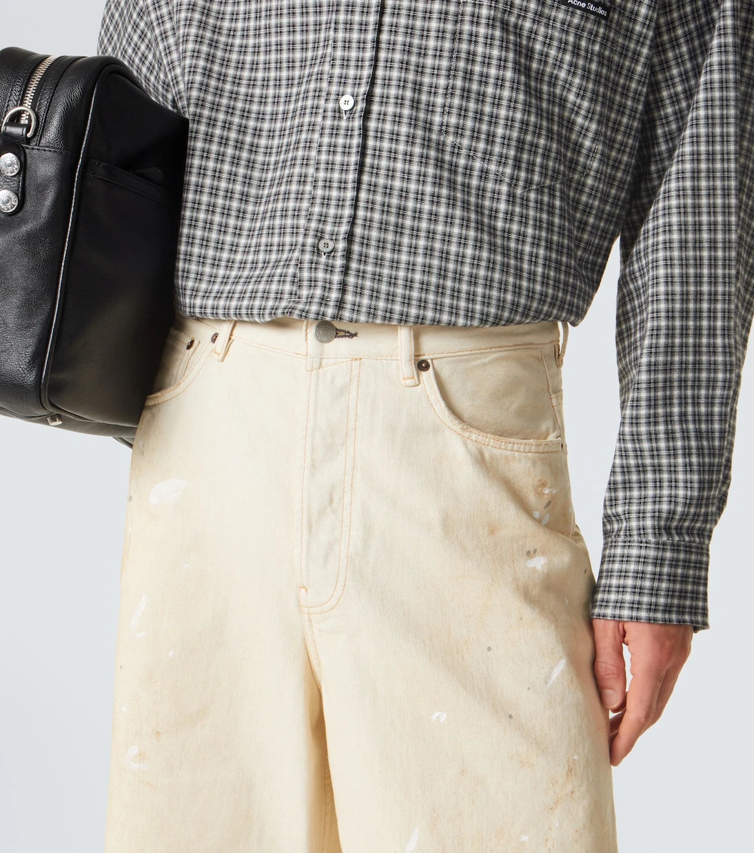 Acne Studios - شورت برمودا دينم باهت