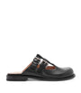LOEWE Black Leather Campo Mary Jane Mules