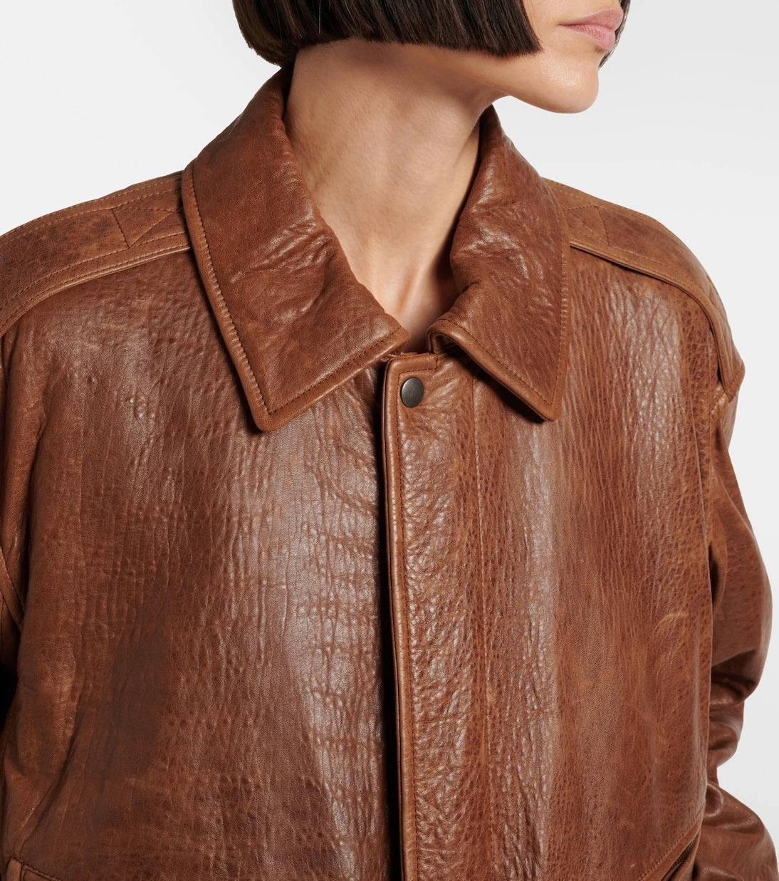 Saint Laurent - Padded leather blouson jacket