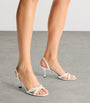 White Elsy 70 Leather Heeled Sandals