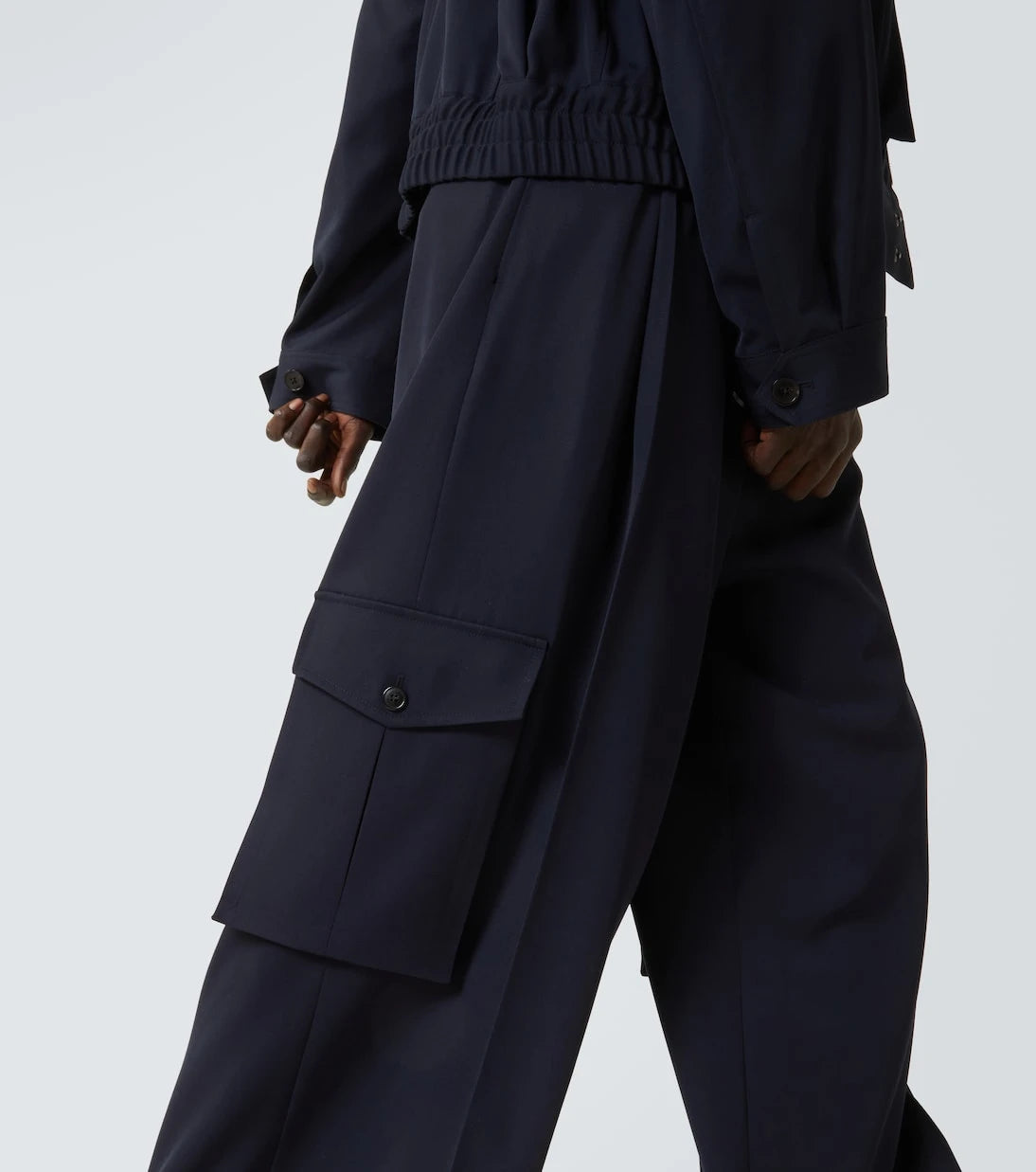 Dries Van Noten - High-rise wool cargo pants