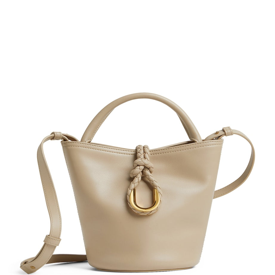 Neutral Small Leather Liberta Bucket Bag