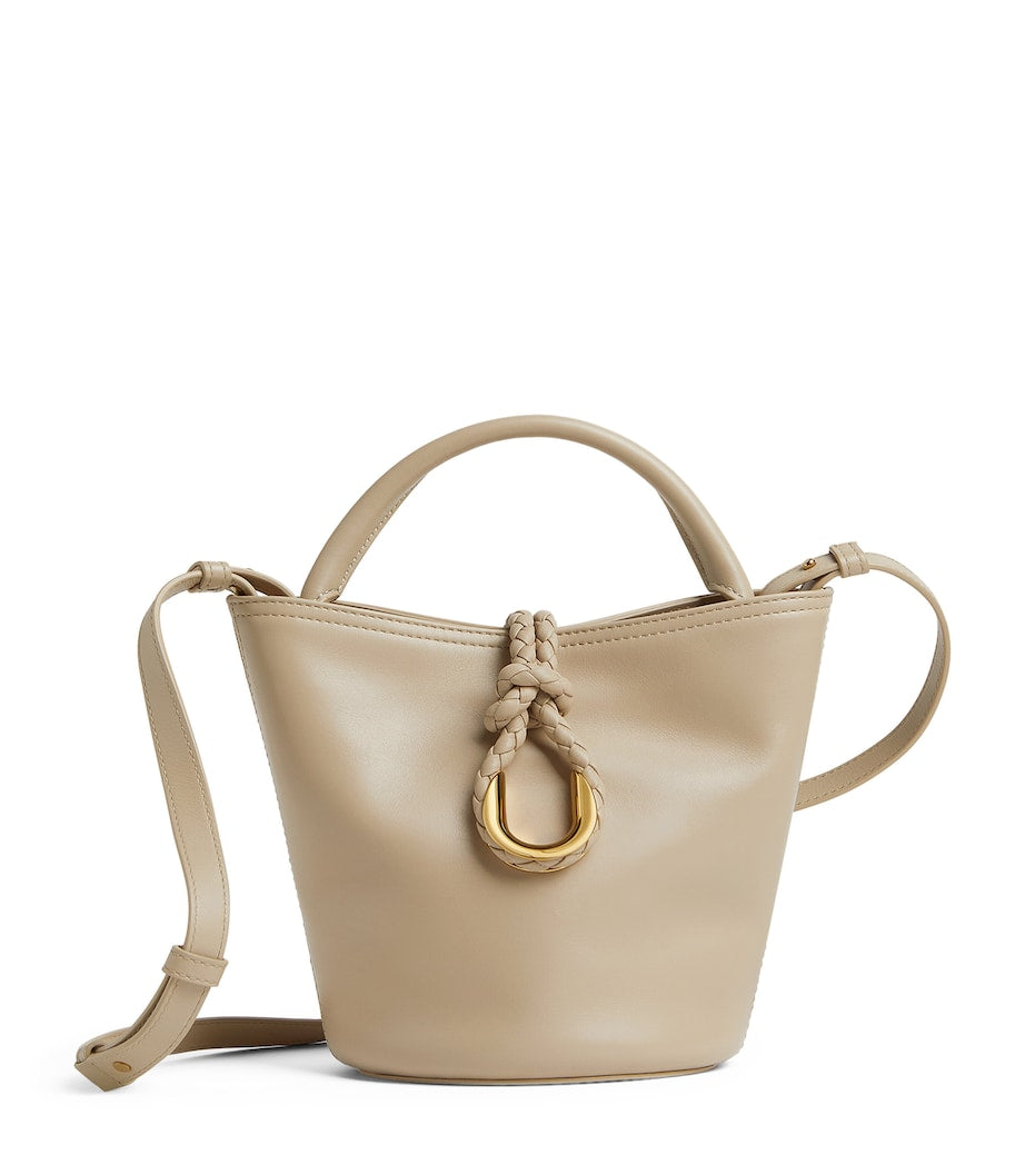 Neutral Small Leather Liberta Bucket Bag