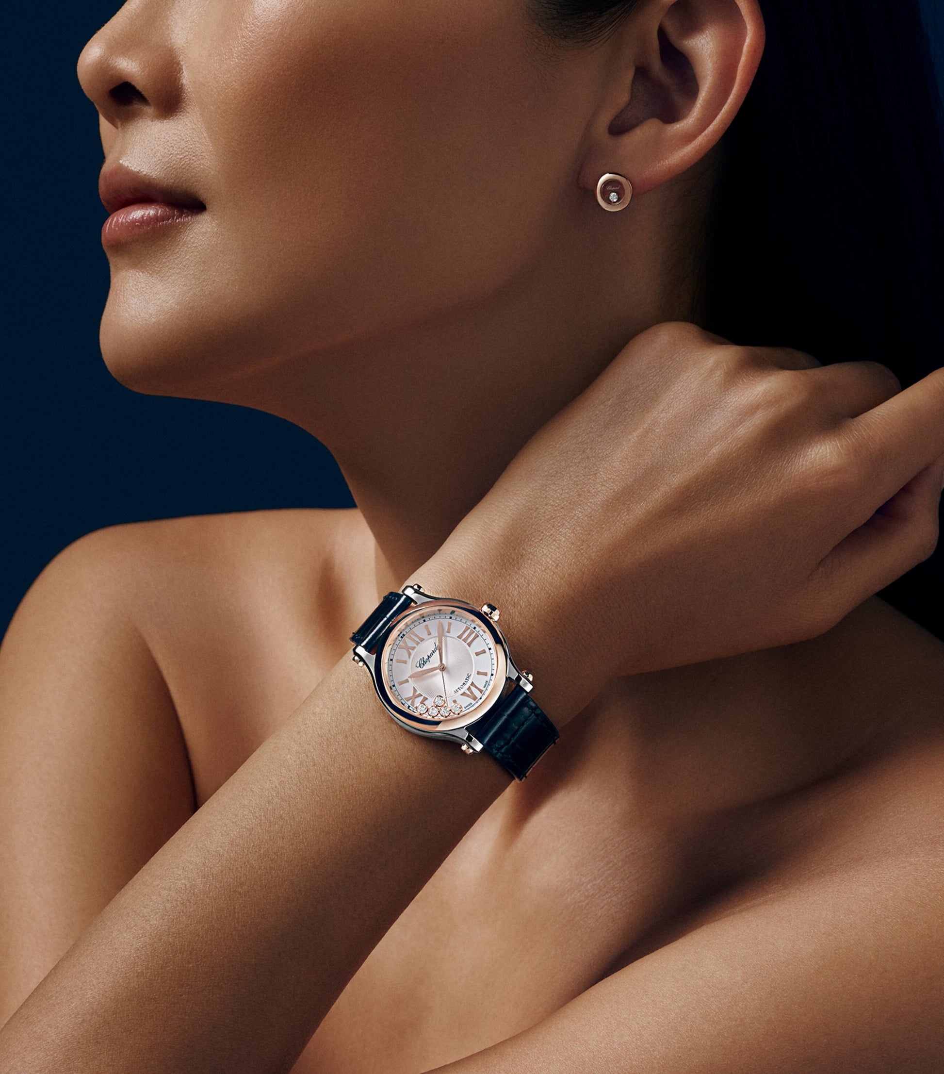 Chopard Rose Gold, Stainless Steel and Diamond Happy Sport Automatic Watch 33mm