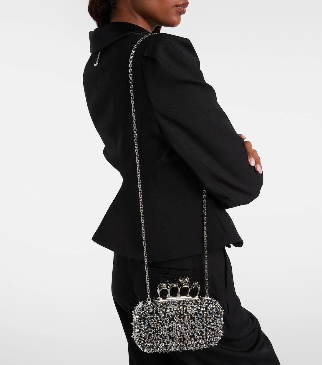 McQueen - Knuckle embellished clutch