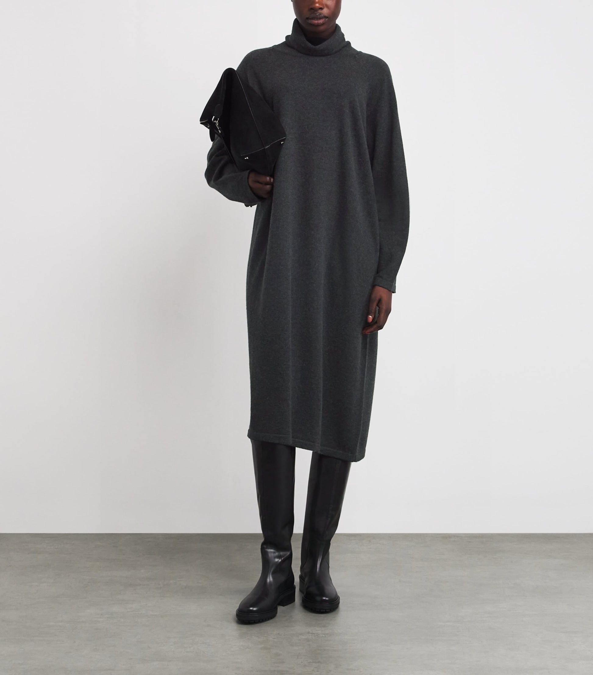 Cashmere Rollneck Sweater Dress