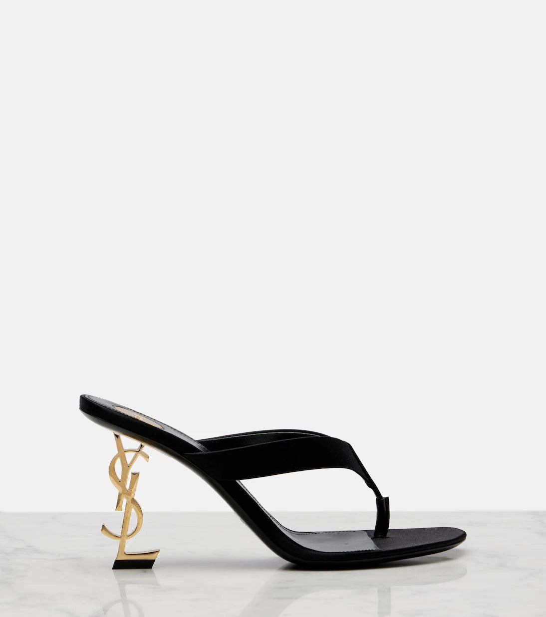 Saint Laurent - Opyum 85 satin crêpe mules