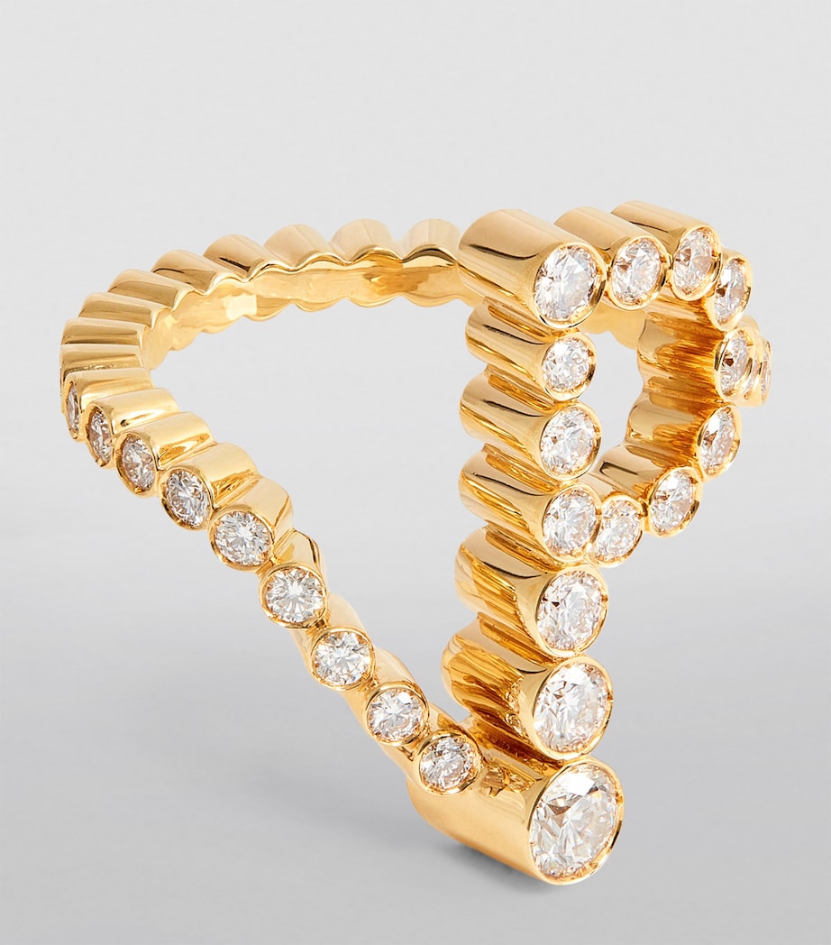 Yellow Gold and Diamond Ensemble ‘P’ Ring