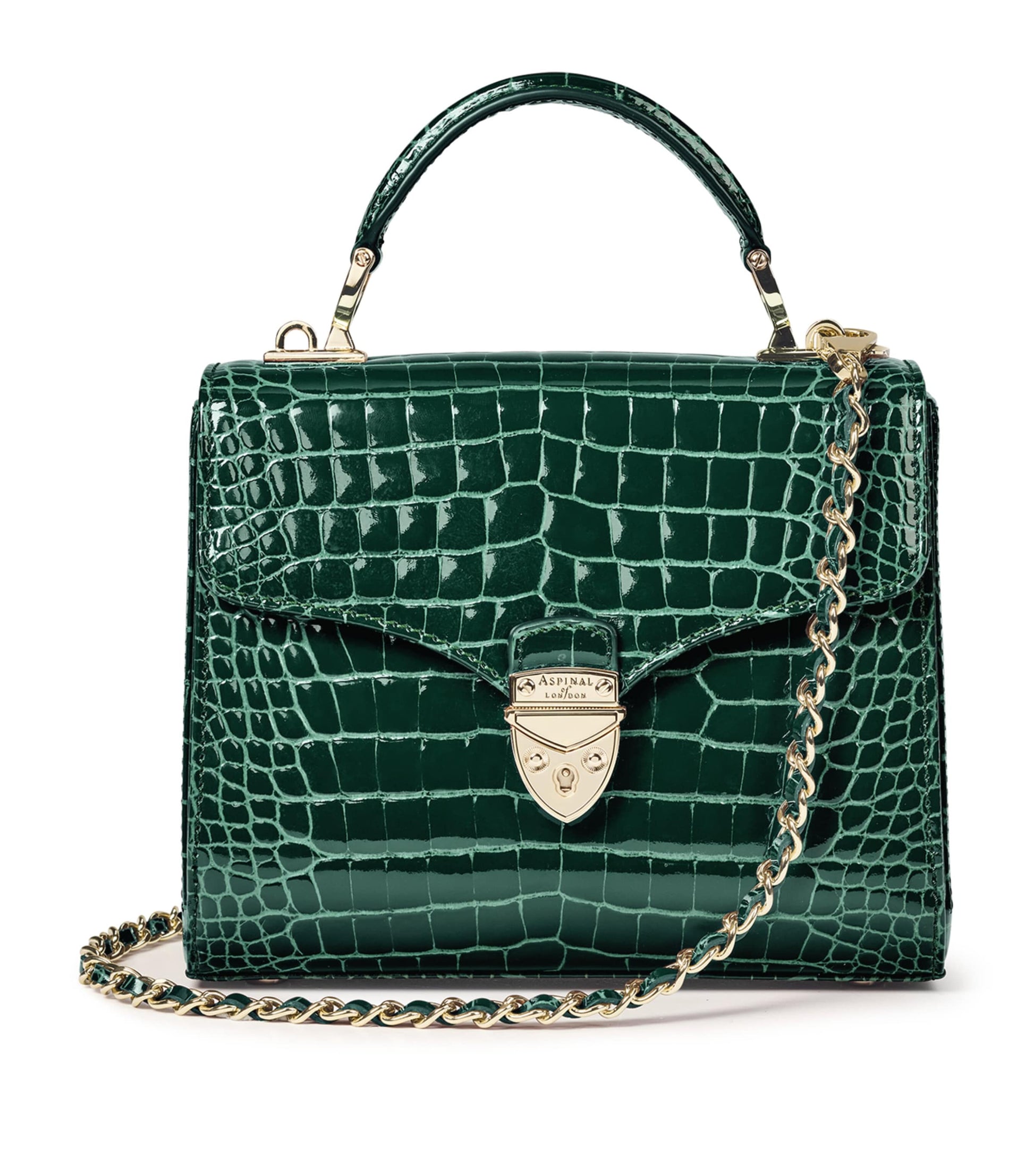 Aspinal Of London Green Midi Mayfair Top-Handle Bag