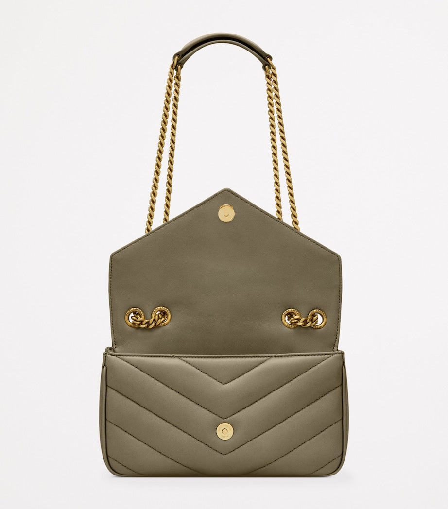 Saint Laurent Green Small Loulou Shoulder Bag