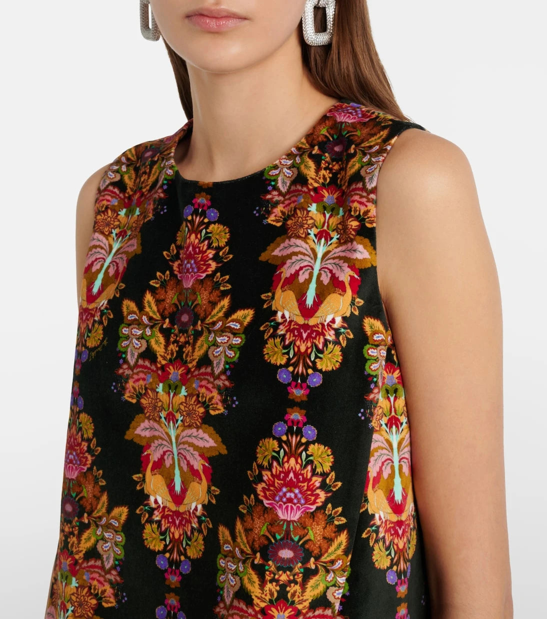 La DoubleJ - La Scala feather-trimmed cotton top