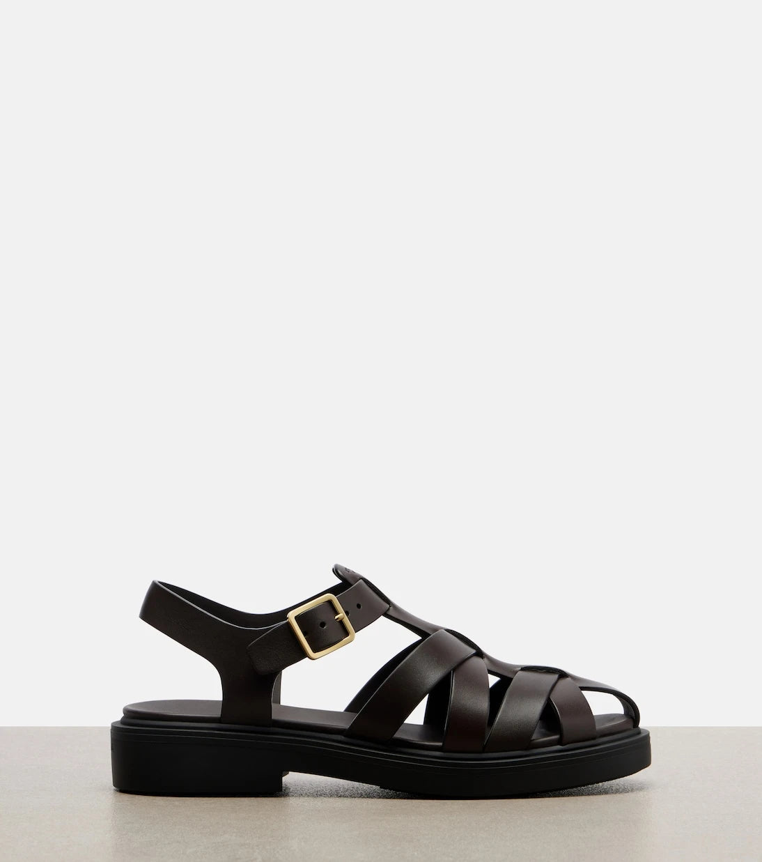 Prada - Deri balıkçı sandaletler