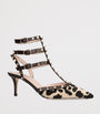 Valentino Garavani Brown Calf Hair Rockstud Pumps 65