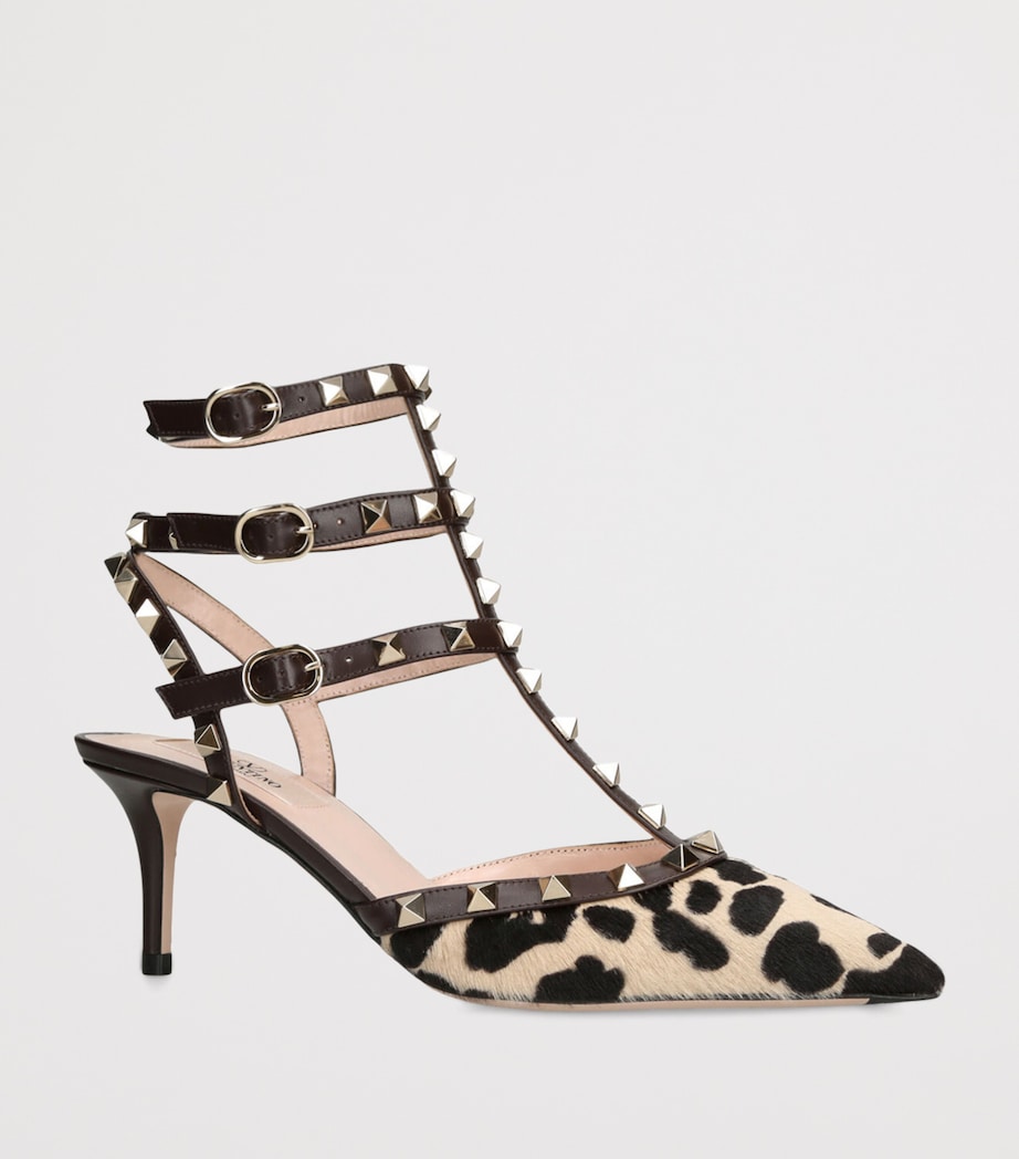 Valentino Garavani Brown Calf Hair Rockstud Pumps 65