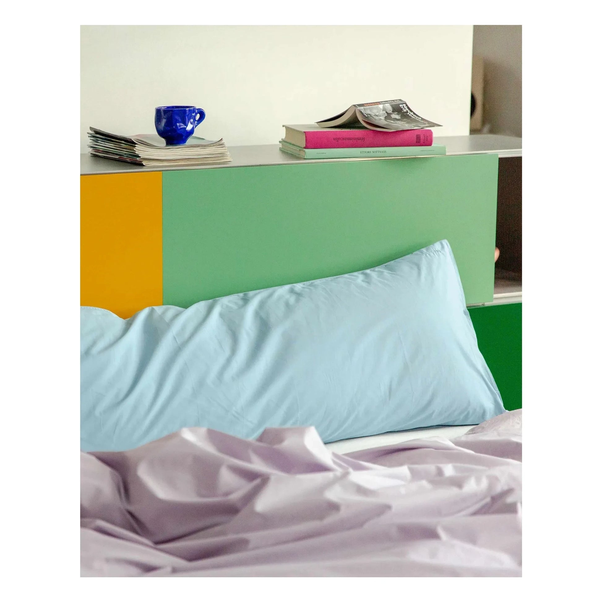Suite 702 - Bedmate cushion in organic percale - Sky Blue | Light blue