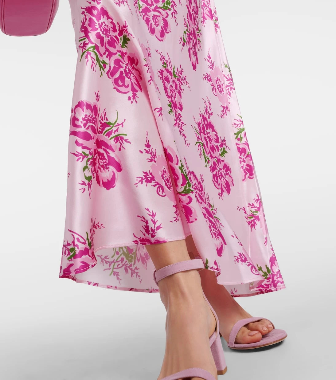 Rodarte - Floral-appliqué silk maxi dress