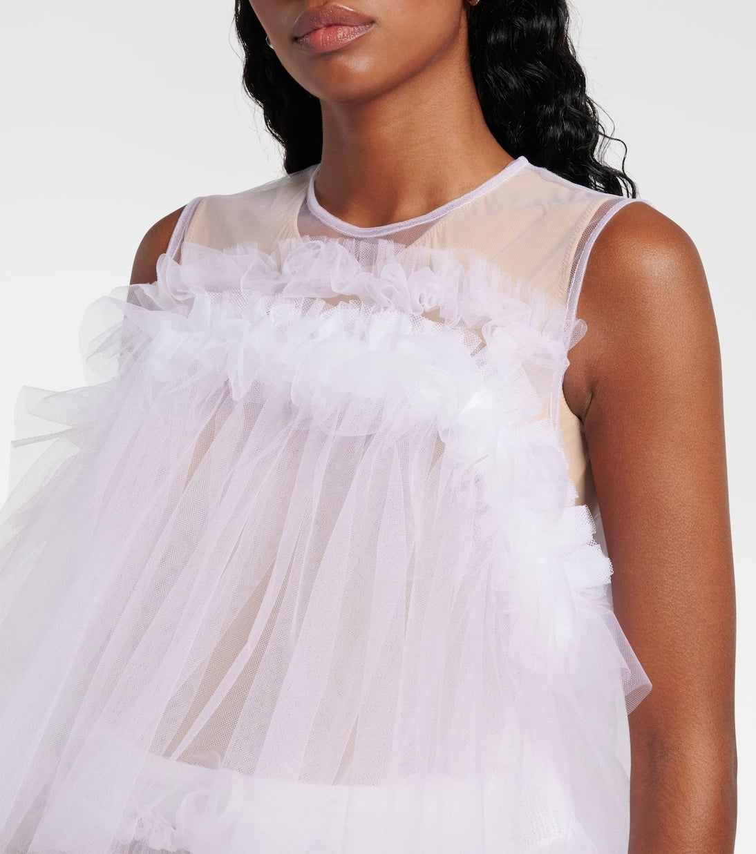 Noir Kei Ninomiya - Ruffled tulle top