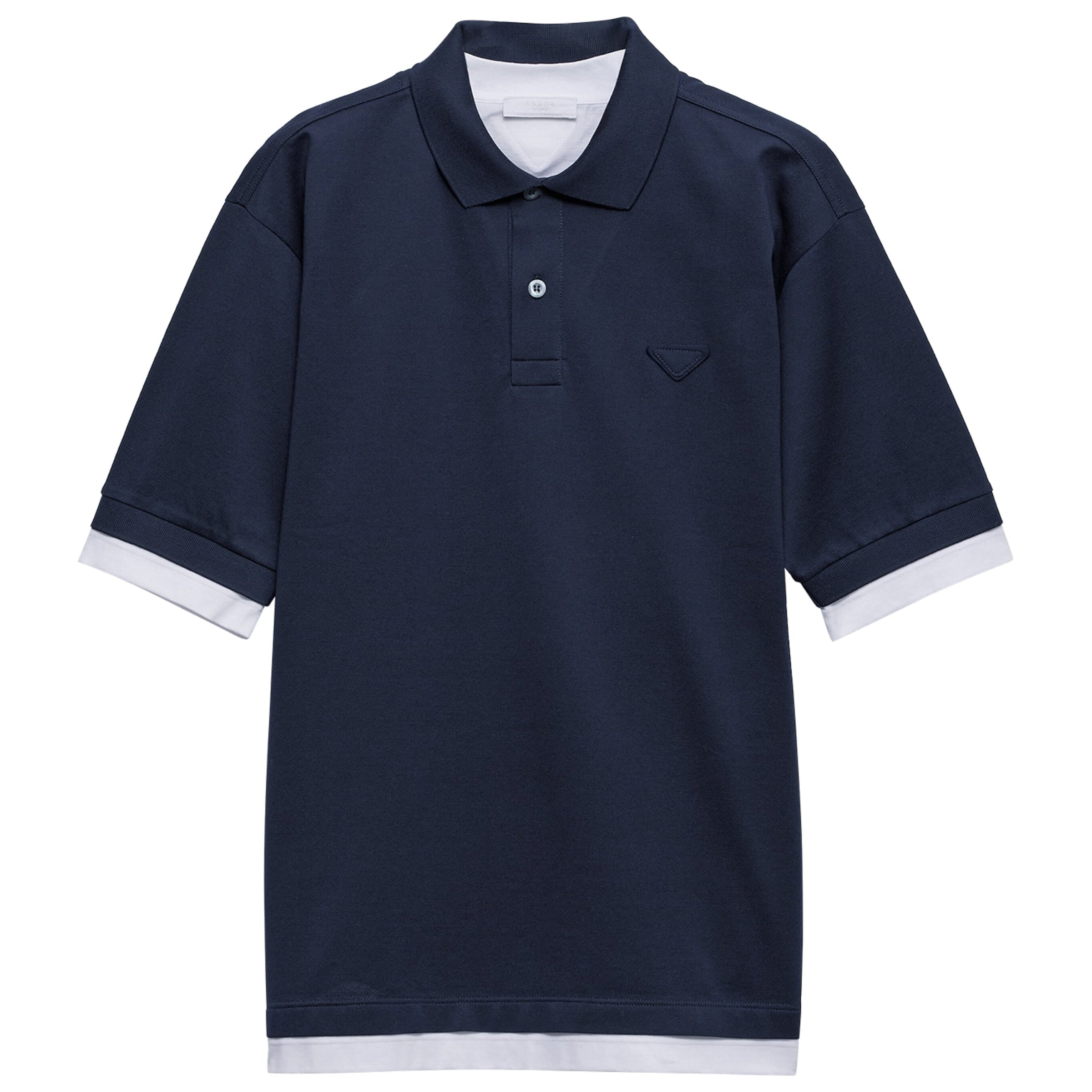 Prada Double-Layer Logo Polo Shirt