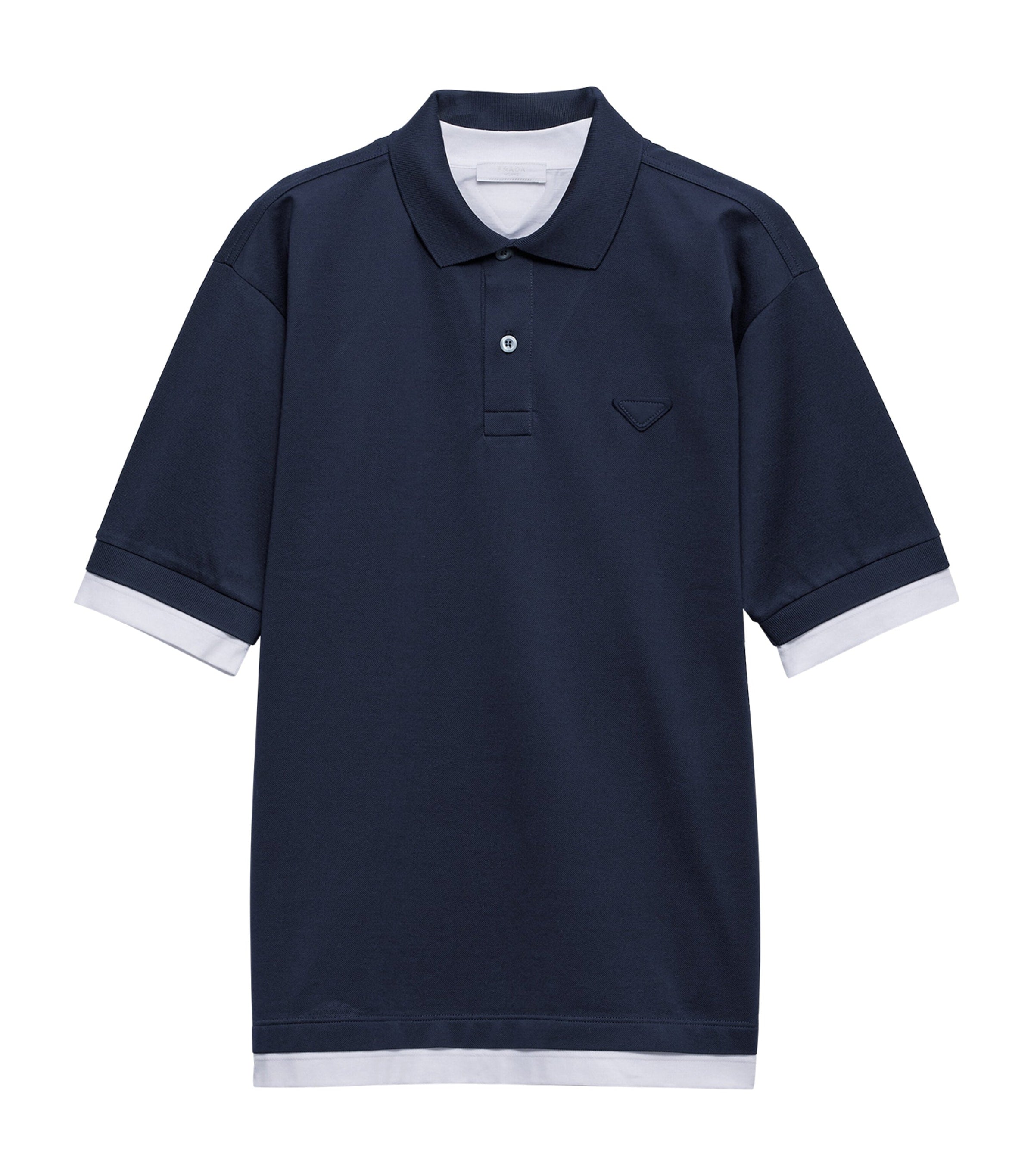 Prada Double-Layer Logo Polo Shirt