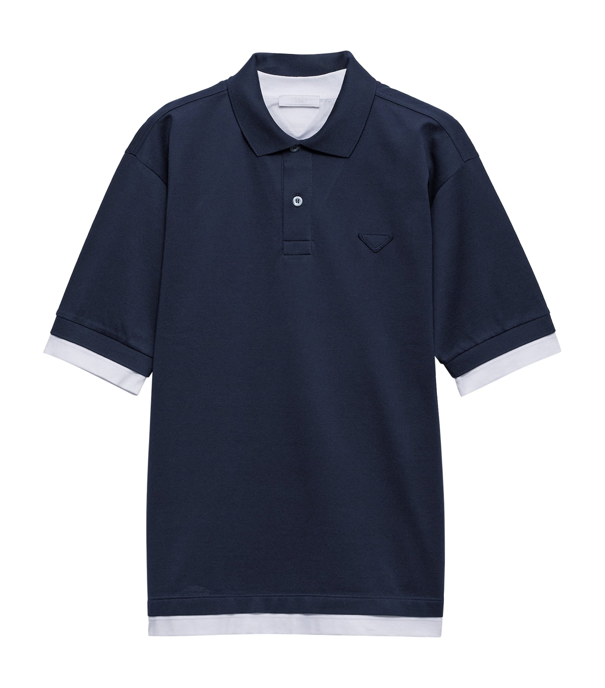 Prada Double-Layer Logo Polo Shirt