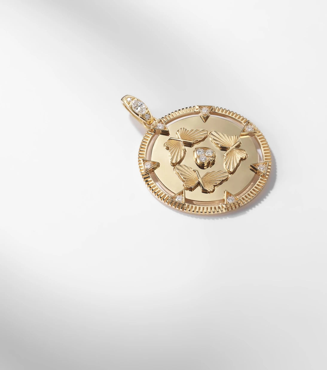 FoundRae - Reverie Oversized 18k gold pendant with diamonds