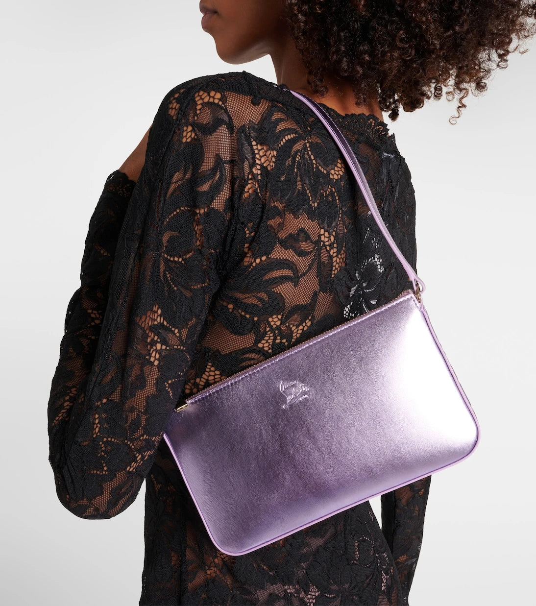 Christian Louboutin - Loubila metallic leather shoulder bag