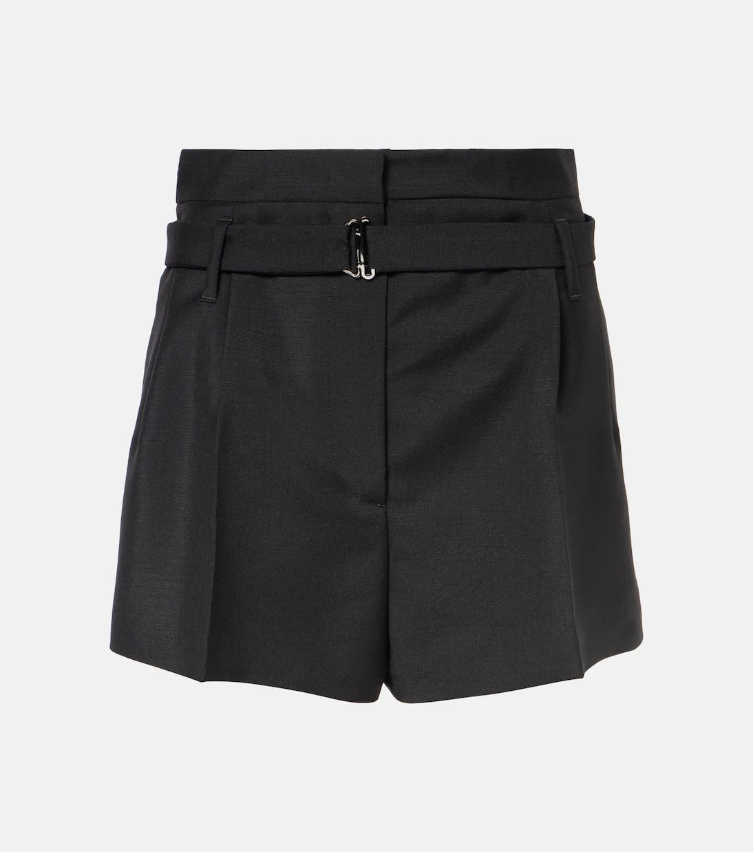 Prada - Belted mohair and wool shorts
